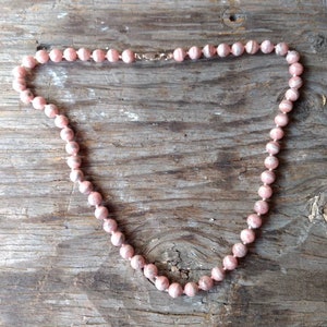 RHODOCROSITE Chakra Necklace All Natural Semi-Precious Stones Healing Metaphysical
