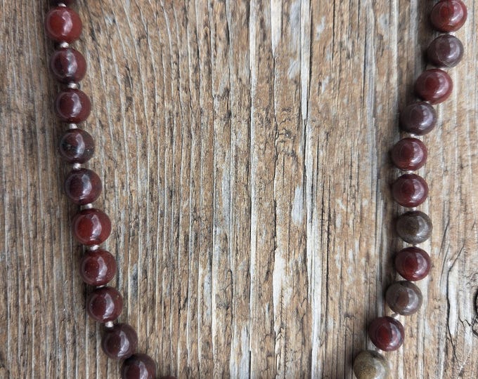 BRECCIATED JASPER Necklace Choose Length All Natural Semi-Precious Stones Healing Metaphysical