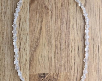 Rainbow Moonstone Faceted Necklace All Natural Semi-Precious Stones Healing Metaphysical