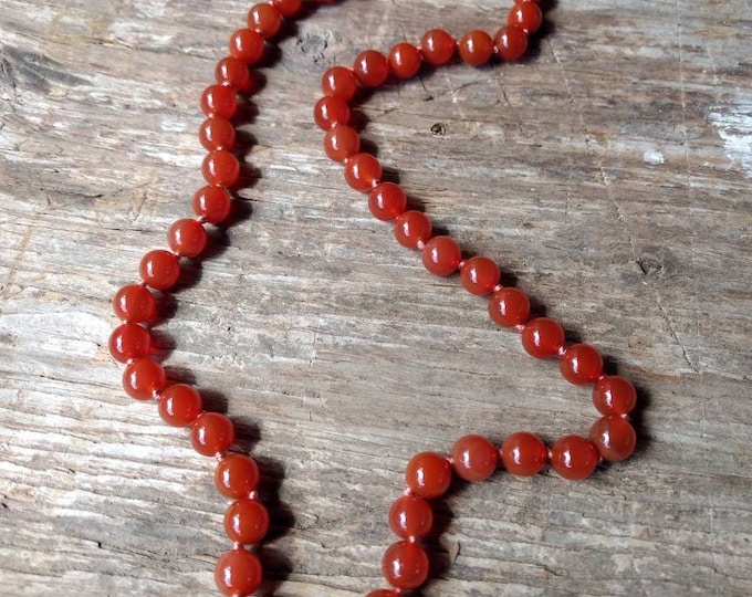 CARNELIAN Chakra Necklace Choose Length All Natural Semi-Precious Stones Healing Metaphysical