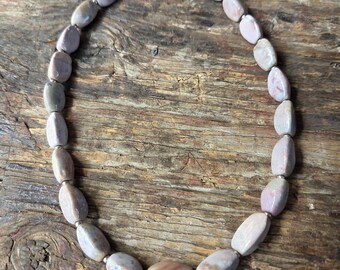Ocean Jasper Beautiful Stone Natural Gemstone Sterling Silver Necklace