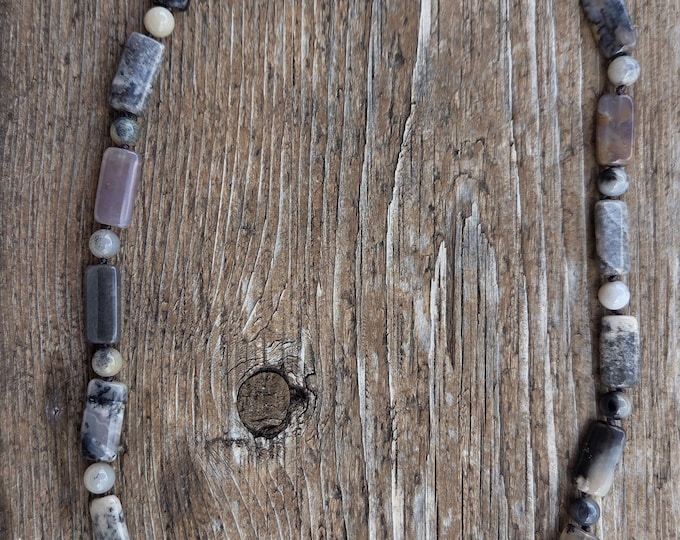 DENDRITIC AGATE Wyoming Necklace All Natural Semi-Precious Stones Healing Metaphysical