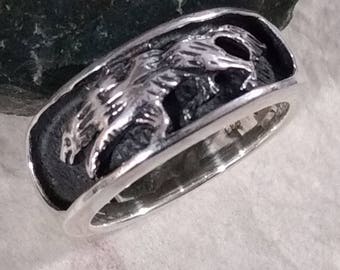 WOLF DIREWOLF Sterling Silver Ring Unique CHOOSE Size 6-9