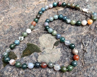 FANCY JASPER Chakra Necklace All Natural Semi-Precious Stones Healing Metaphysical