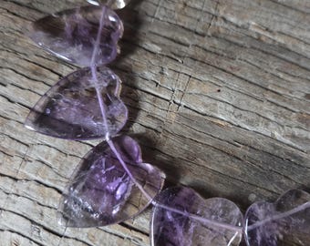 AMETRINE Hearts Amethyst Sterling Silver Necklace