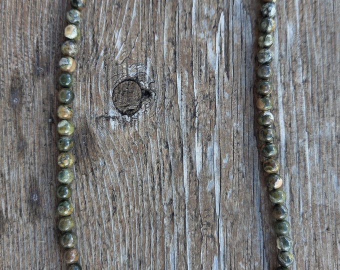 RHYOLITE Beaded Necklace Sterling Silver