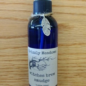 WITCHES BREW SMUDGE Spray (Spicy)- Energy Clearing Mist - Smoke-Free Alternative to Traditional Smudging - Clear Negative Energy