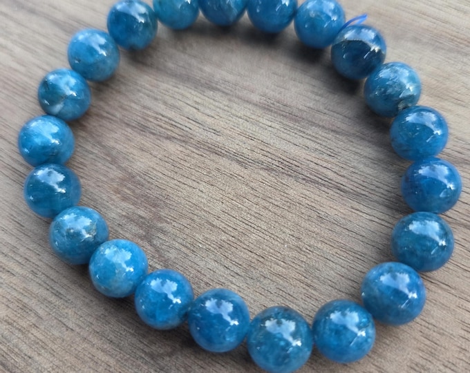 APATITE Chakra Stretch Bracelet All Natural Semi-Precious Stones Healing Metaphysical