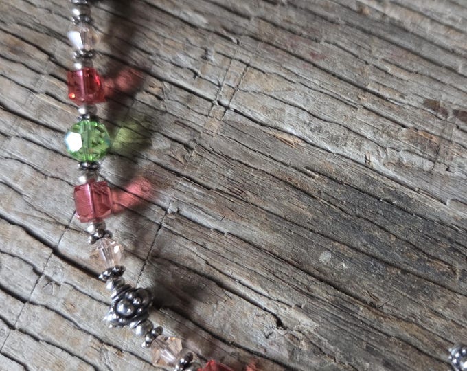 Swarovski Crystal Bead Bali Sterling Silver Necklace