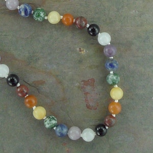 CHAKRA Necklace All Natural Semi-Precious Stones Healing Metaphysical image 2