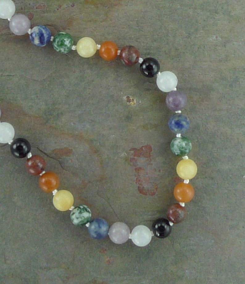 CHAKRA Necklace All Natural Semi-Precious Stones Healing Metaphysical image 2