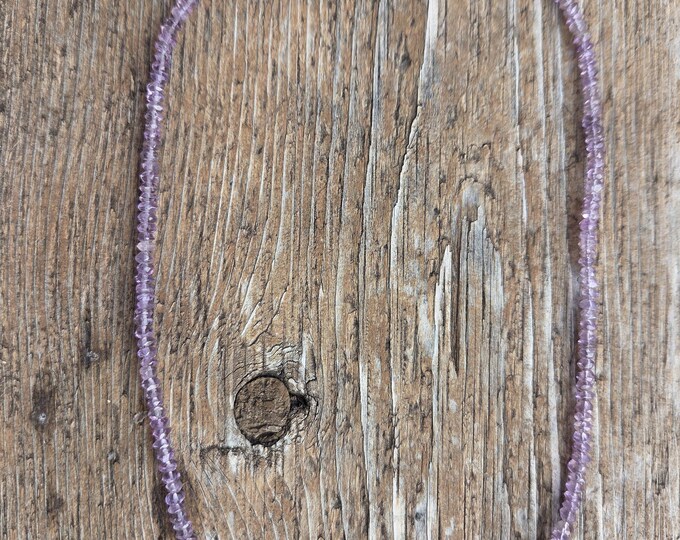 AMETHYST Faceted Sterling Silver Necklace with Earrings