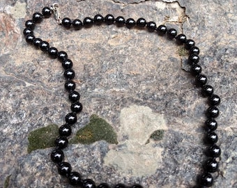 BLACK ONYX Chakra Necklace All Natural Semi-Precious Stones Healing Metaphysical