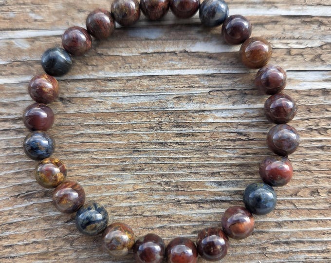 PIETERSITE Chakra Stretch Bracelet All Natural Semi-Precious Stones Healing Metaphysical