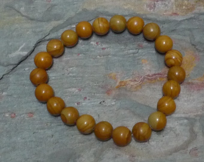 LANDSCAPE JASPER Chakra Stretch Bracelet All Natural Semi-Precious Stones Healing Metaphysical