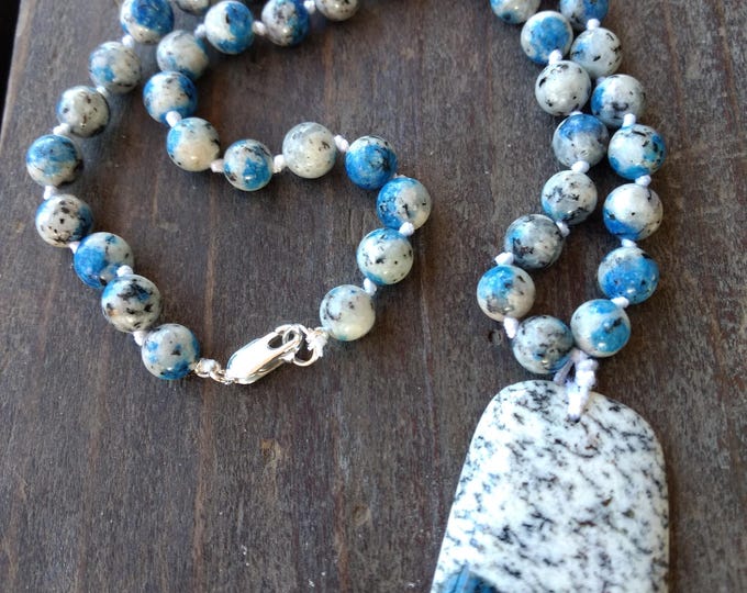 K2 JASPER Pendant Necklace All Natural Semi-Precious Stones Healing Metaphysical