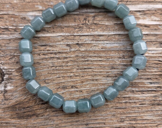 JADE Chakra Stretch Bracelet All Natural Semi-Precious Stones Healing Metaphysical