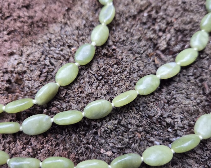50" Long JADE Stone Natural Gemstone Necklace