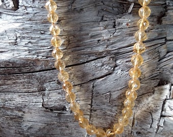 Citrine Faceted AAA Beautiful Stone Natural Gemstone Sterling Silver Necklace