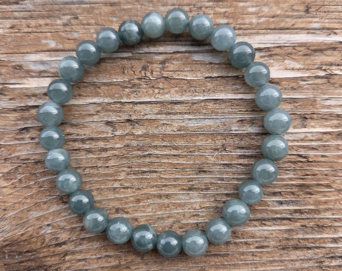 JADE Chakra Stretch Bracelet All Natural Semi-Precious Stones Healing Metaphysical