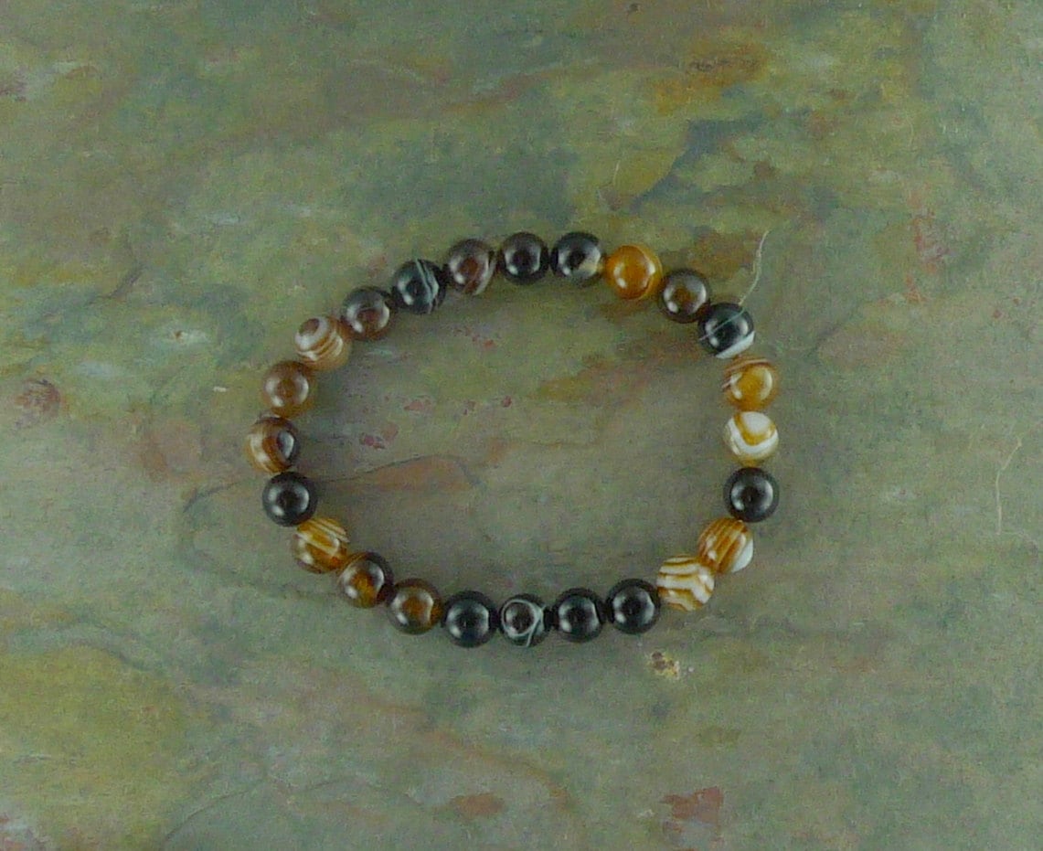 10x Chakra Stretch Bracelet All Natural Semi-Precious Stones Healing Metaphysical