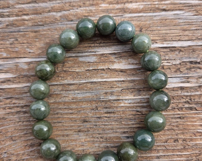 JADE Chakra Stretch Bracelet All Natural Semi-Precious Stones Healing Metaphysical