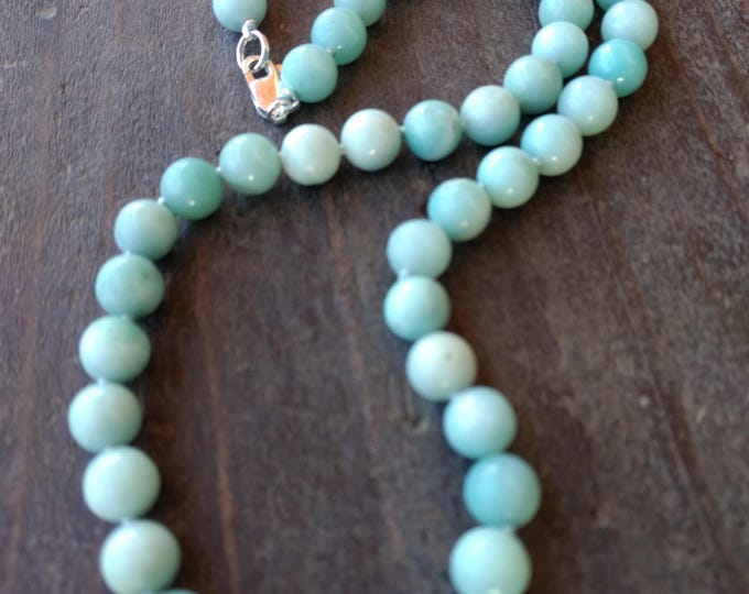 AMAZONITE Necklace Choose Length All Natural Semi-Precious Stones Healing Metaphysical