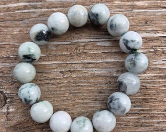 JADE Chakra Stretch Bracelet All Natural Semi-Precious Stones Healing Metaphysical