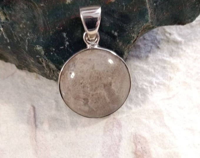 PETOSKEY Stone SWEET PENDANT Sterling Silver