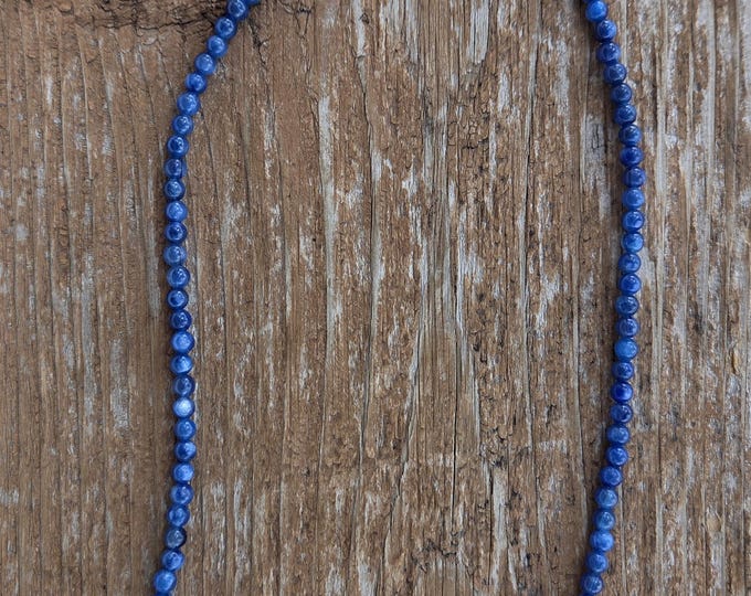 KYANITE Small Bead Necklace All Natural Semi-Precious Stones Healing Metaphysical