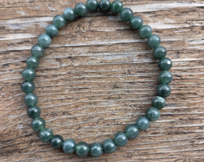 JADE Chakra Stretch Bracelet All Natural Semi-Precious Stones Healing Metaphysical