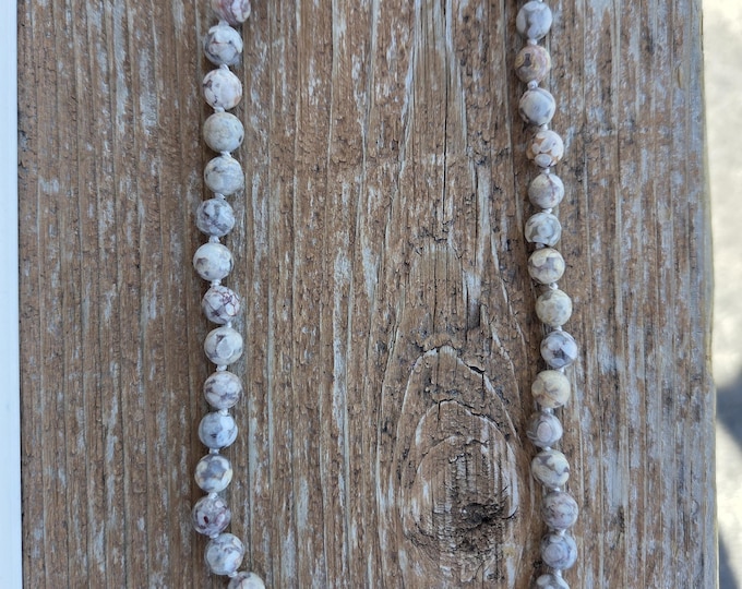 FOSSIL STONE Necklace All Natural Semi-Precious Stones Healing Metaphysical