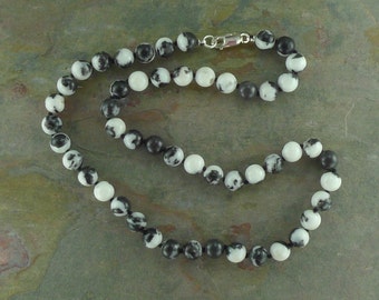 ZEBRA STONE Chakra Necklace All Natural Semi-Precious Stones Healing Metaphysical