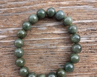 JADE Chakra Stretch Bracelet All Natural Semi-Precious Stones Healing Metaphysical