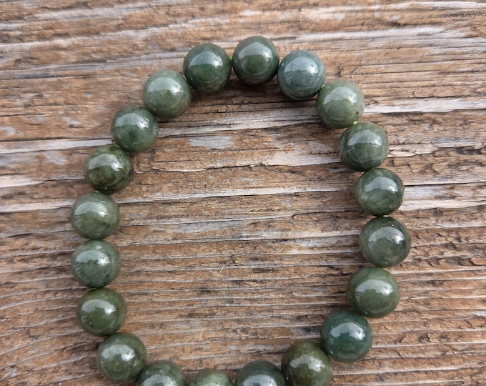 JADE Chakra Stretch Bracelet All Natural Semi-Precious Stones Healing Metaphysical