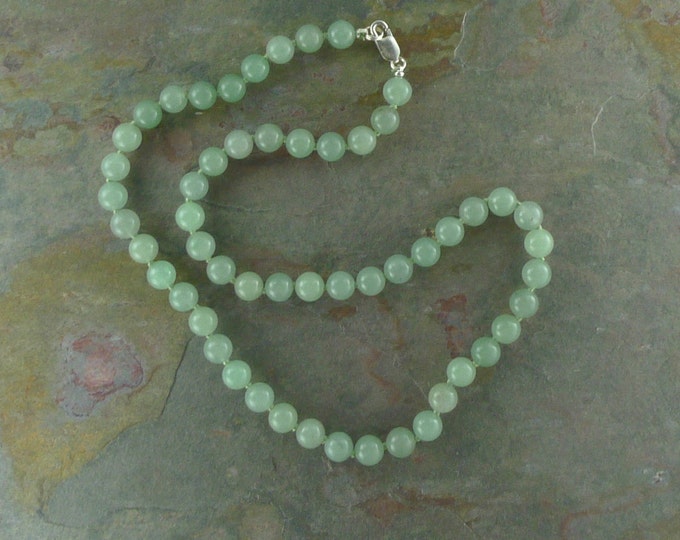 GREEN AVENTURINE (LIGHT) Chakra Necklace All Natural Semi-Precious Stones Healing Metaphysical