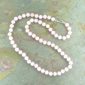 ROSE QUARTZ CRYSTAL Chakra Necklace All Natural Semi-Precious Stones Healing Metaphysical