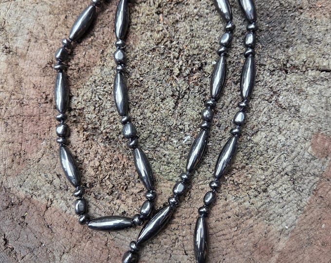 JET Natural Gemstone Long Necklace