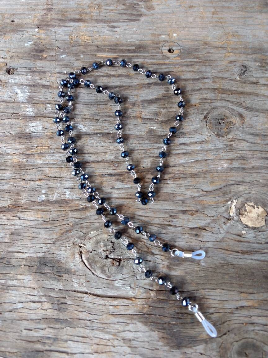 SALE: HEMATITE GREY, Flash Beads, Czech Glass Beads, Linked Silver Wire