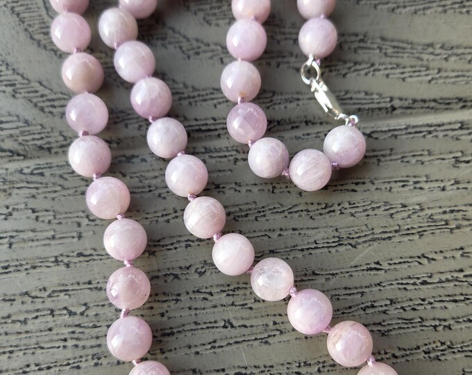 KUNZITE Chakra Necklace All Natural Semi-Precious Stones Healing Metaphysical