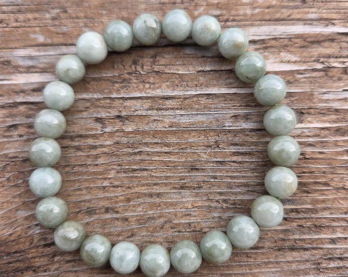 JADE Chakra Stretch Bracelet All Natural Semi-Precious Stones Healing Metaphysical