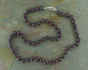 GARNET Chakra Necklace All Natural Semi-Precious Stones Healing Metaphysical