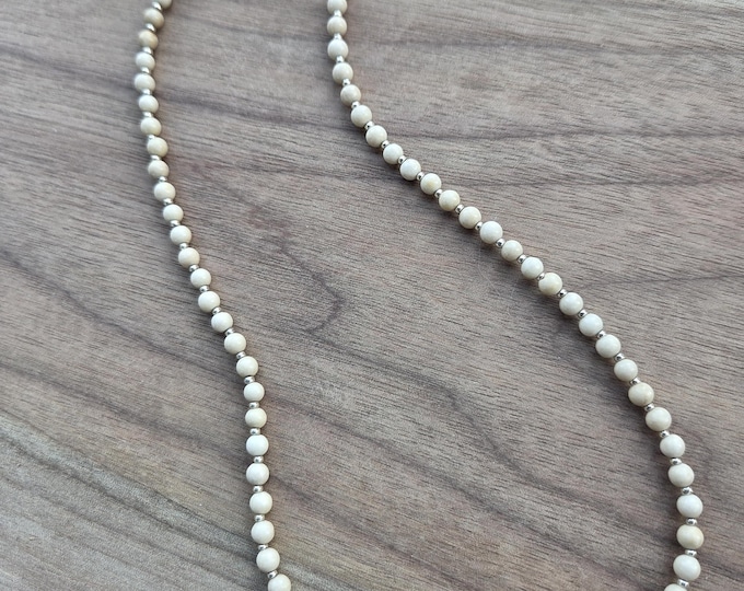 RIVER STONE JASPER Small Round Bead Necklace All Natural Semi-Precious Stones Healing Metaphysical