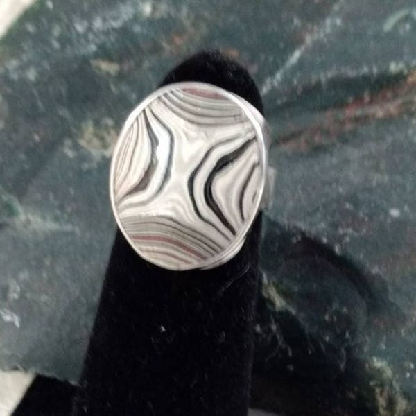 FORDITE STATEMENT RING Sterling Silver Size 6