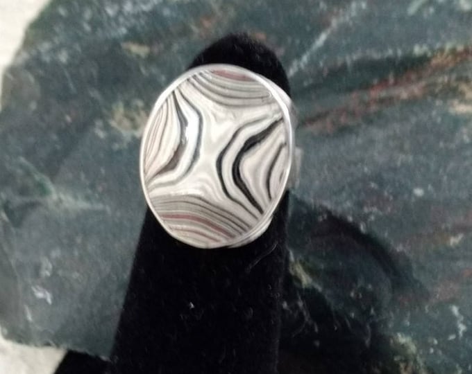 FORDITE STATEMENT RING Sterling Silver Size 6