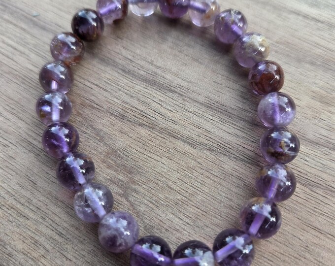 SUPER 7 Chakra Stretch Bracelet All Natural Semi-Precious Stones Healing Metaphysical
