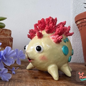 Handmade craft clay coral critter sculpture | Coastal Home Décor & Unique Gift