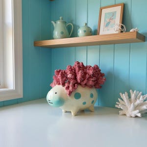 Craft clay sea creature sculpture with natural coral – Beach House Accent & Ocean Lover Gift