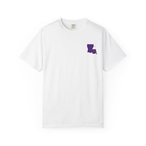 Louisiana LSU Boot T-Shirt, Calling Baton Rouge Tee, Unisex Garment-Dyed Shirt, College Apparel, Southern Pride Shirt, Gift for LSU Fans