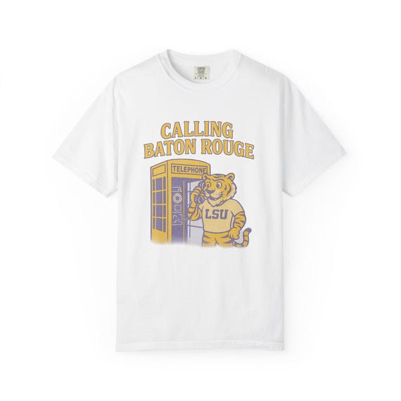 LSU Calling Baton Rouge T-shirt, Unisex Casual Tee, Vintage